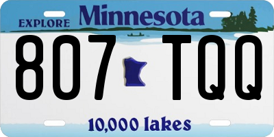 MN license plate 807TQQ
