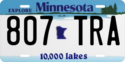 MN license plate 807TRA