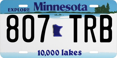 MN license plate 807TRB