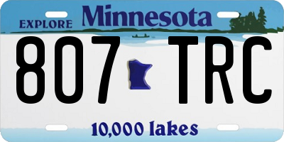 MN license plate 807TRC