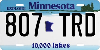 MN license plate 807TRD