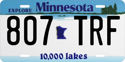 MN license plate 807TRF