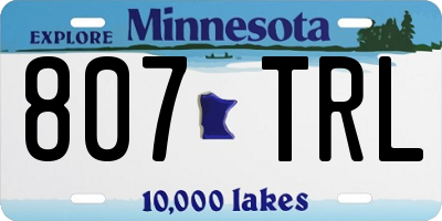 MN license plate 807TRL