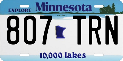 MN license plate 807TRN