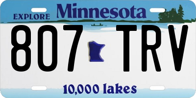 MN license plate 807TRV