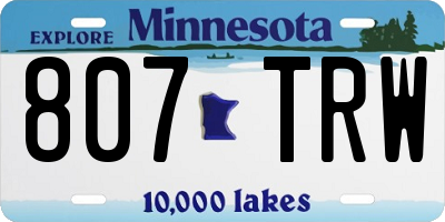 MN license plate 807TRW