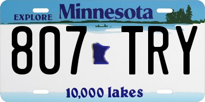 MN license plate 807TRY