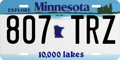 MN license plate 807TRZ