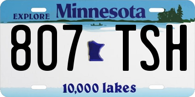 MN license plate 807TSH