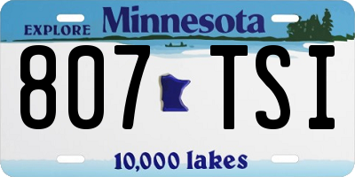 MN license plate 807TSI