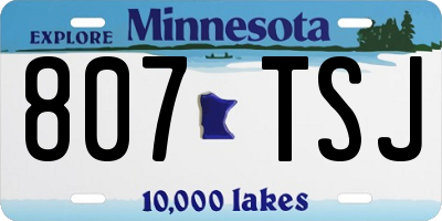 MN license plate 807TSJ