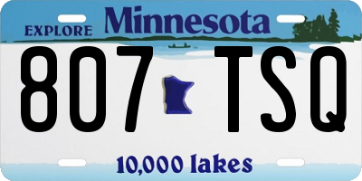 MN license plate 807TSQ