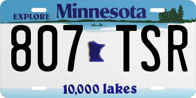 MN license plate 807TSR