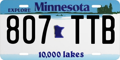 MN license plate 807TTB
