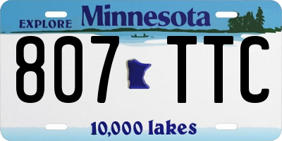 MN license plate 807TTC