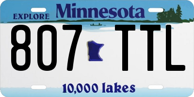 MN license plate 807TTL