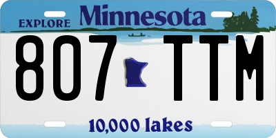 MN license plate 807TTM