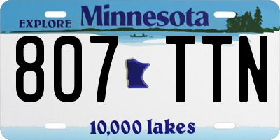 MN license plate 807TTN