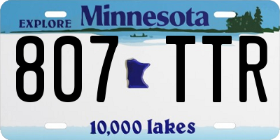 MN license plate 807TTR