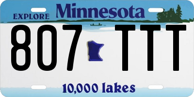 MN license plate 807TTT