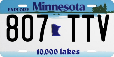 MN license plate 807TTV