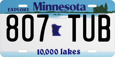 MN license plate 807TUB