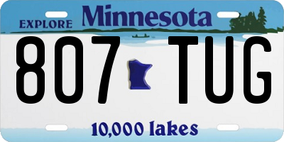 MN license plate 807TUG