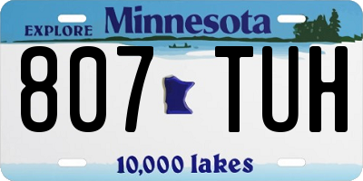 MN license plate 807TUH