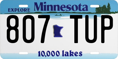 MN license plate 807TUP