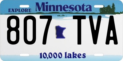 MN license plate 807TVA