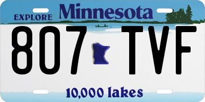 MN license plate 807TVF
