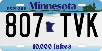 MN license plate 807TVK