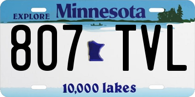 MN license plate 807TVL