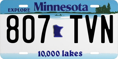 MN license plate 807TVN