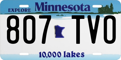 MN license plate 807TVO