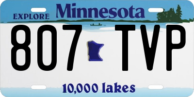 MN license plate 807TVP