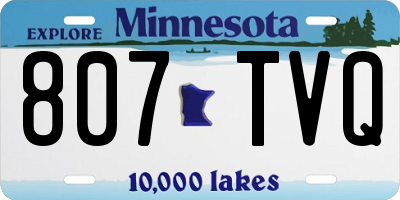 MN license plate 807TVQ