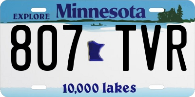 MN license plate 807TVR