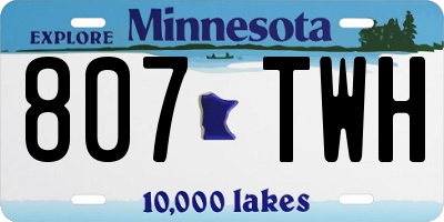 MN license plate 807TWH