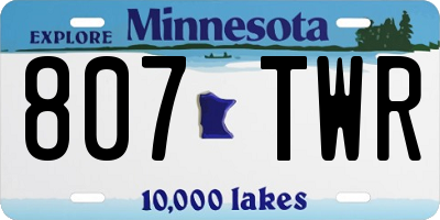 MN license plate 807TWR