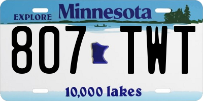 MN license plate 807TWT