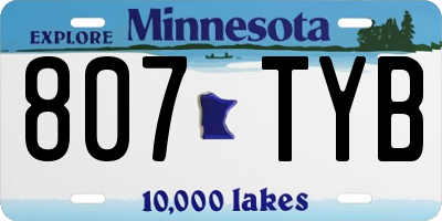 MN license plate 807TYB