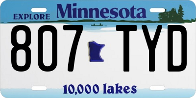 MN license plate 807TYD