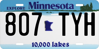 MN license plate 807TYH