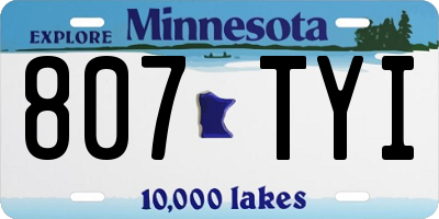 MN license plate 807TYI