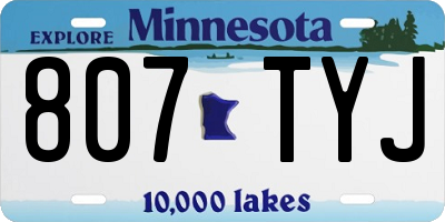 MN license plate 807TYJ