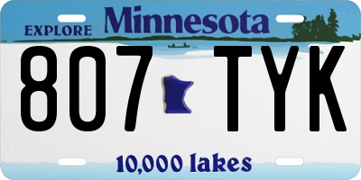 MN license plate 807TYK
