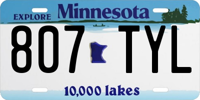MN license plate 807TYL