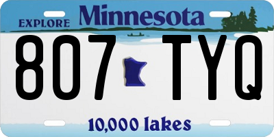 MN license plate 807TYQ