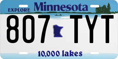 MN license plate 807TYT